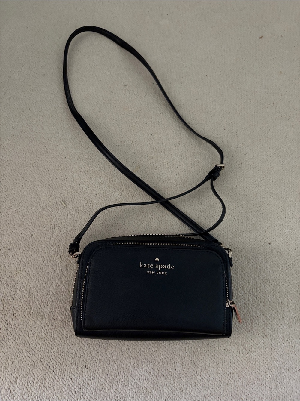 kate spade Black Leather Crossbody Bag